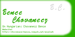 bence chovanecz business card